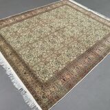 Vintage Square Turkish Rug 245x200 cm, Tribal Wool Carpet Large