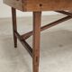 Vintage workshop folding table in oak with a hand-patinated black top.