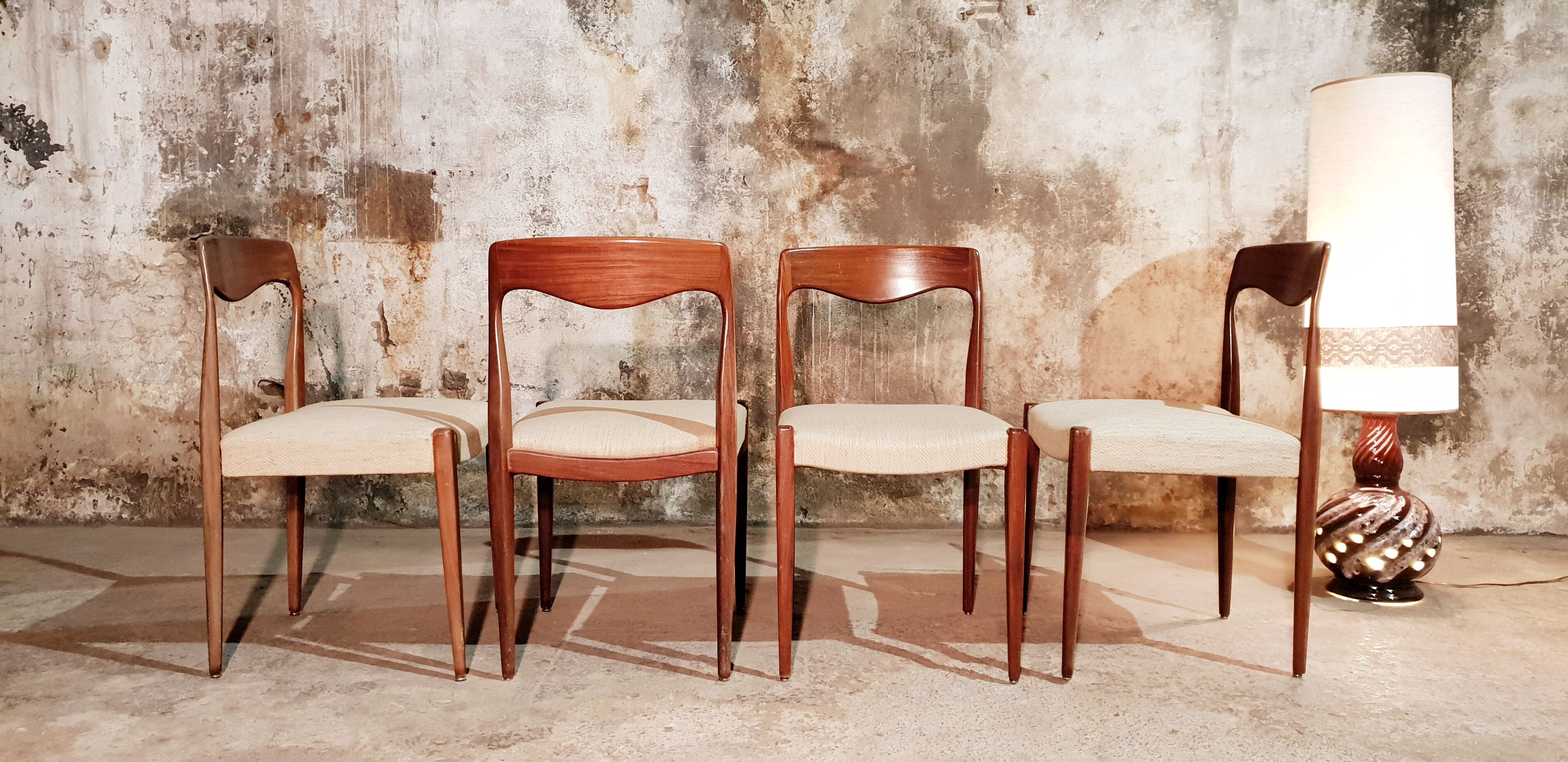 Set de 4 chaises scandinave vintage