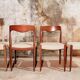 Set de 4 chaises scandinave vintage