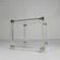 Hollywood Regency coffee table plexiglass, glass, brass, 1970s