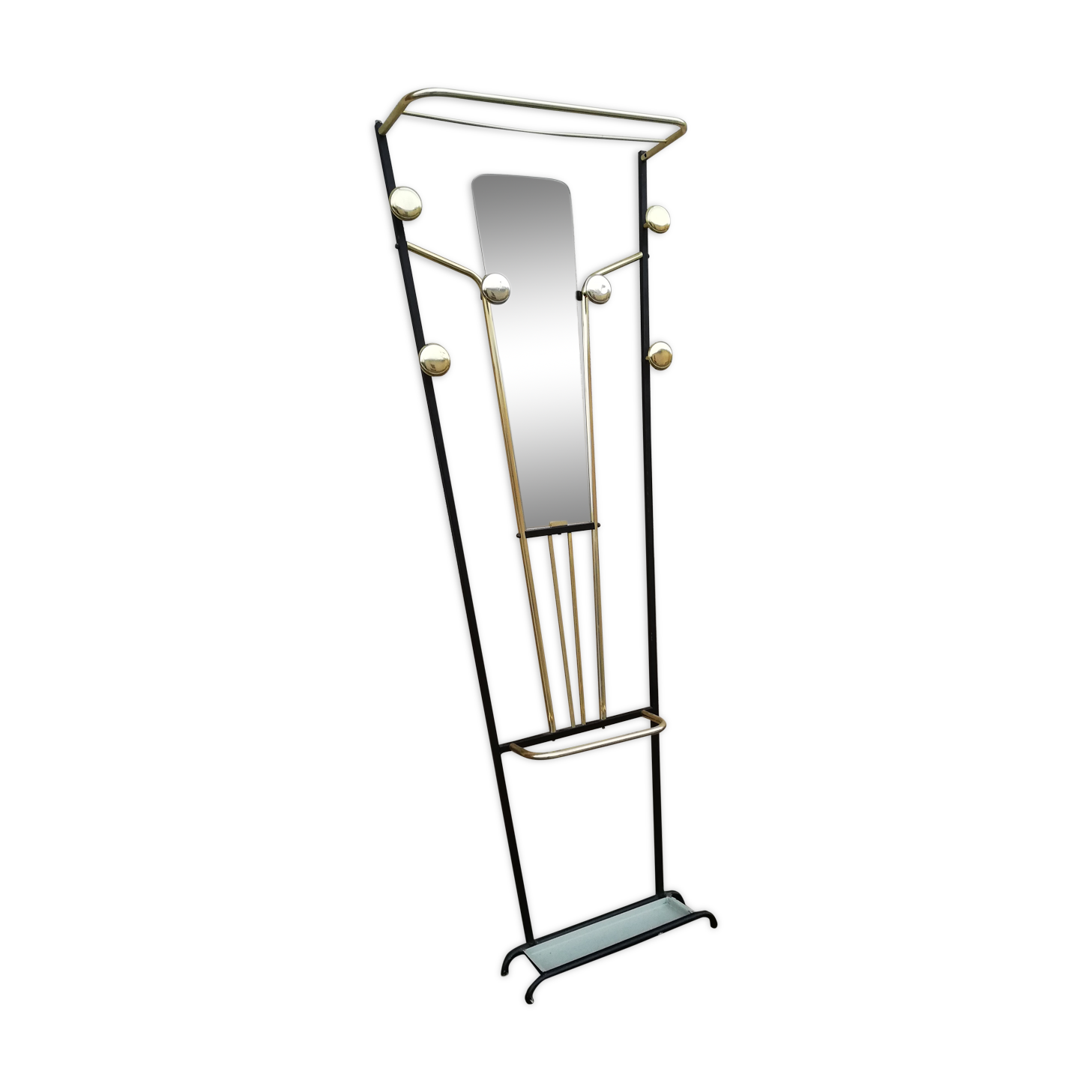 Black and gold vintage wall coat holder