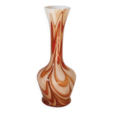 Rare! Vintage Pop Art Opaline Glass Vase Florence Italy 1970s