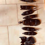 Set of 10 African masks