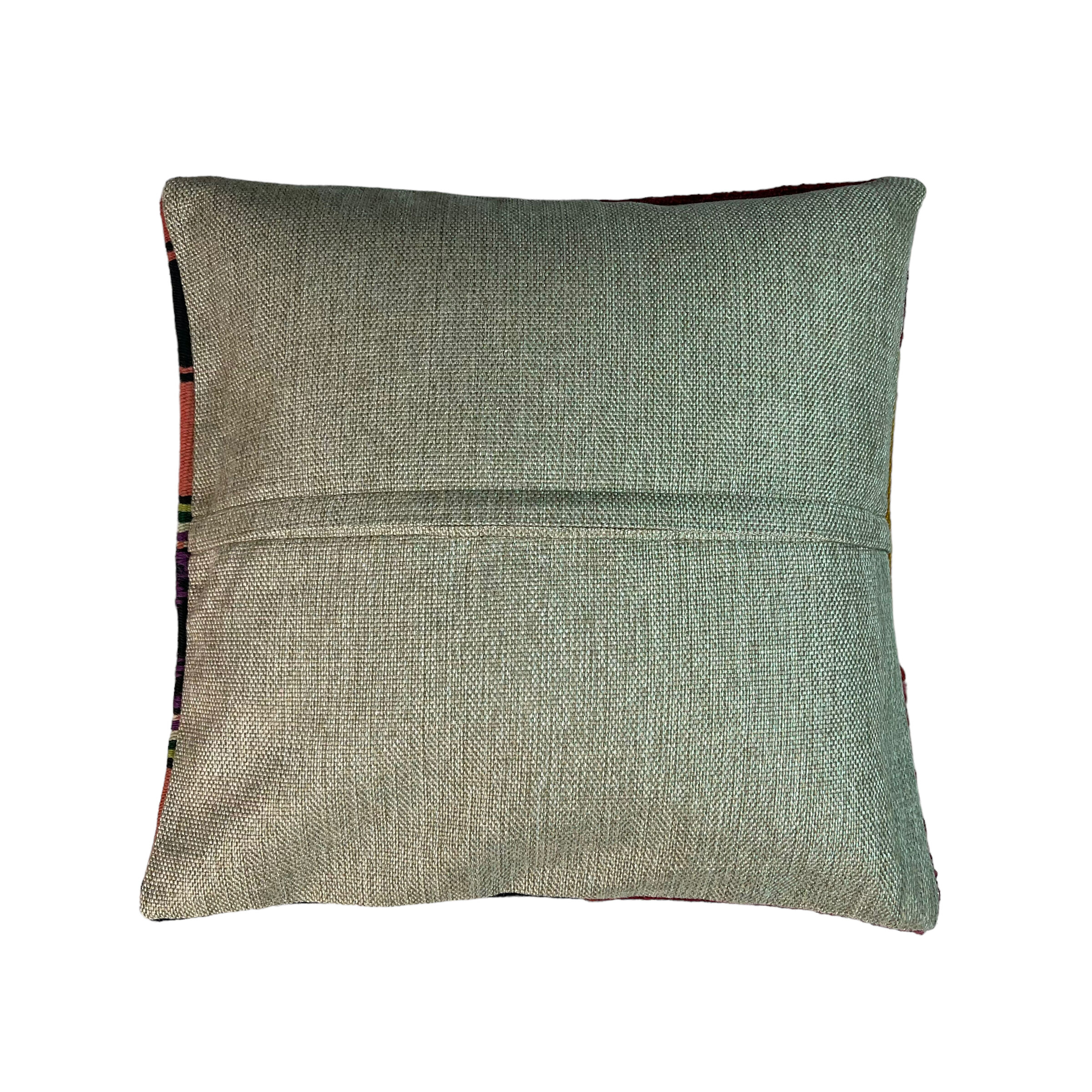 Vintage turkish kilim cushion cover, 40 x 40 cm