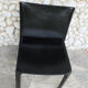 CAB 412 chair in black leather, Mario Bellini design for Cassina