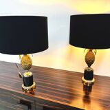 Set of 2 Vintage pineapple Lamps