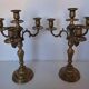 Pair of bronze candlesticks