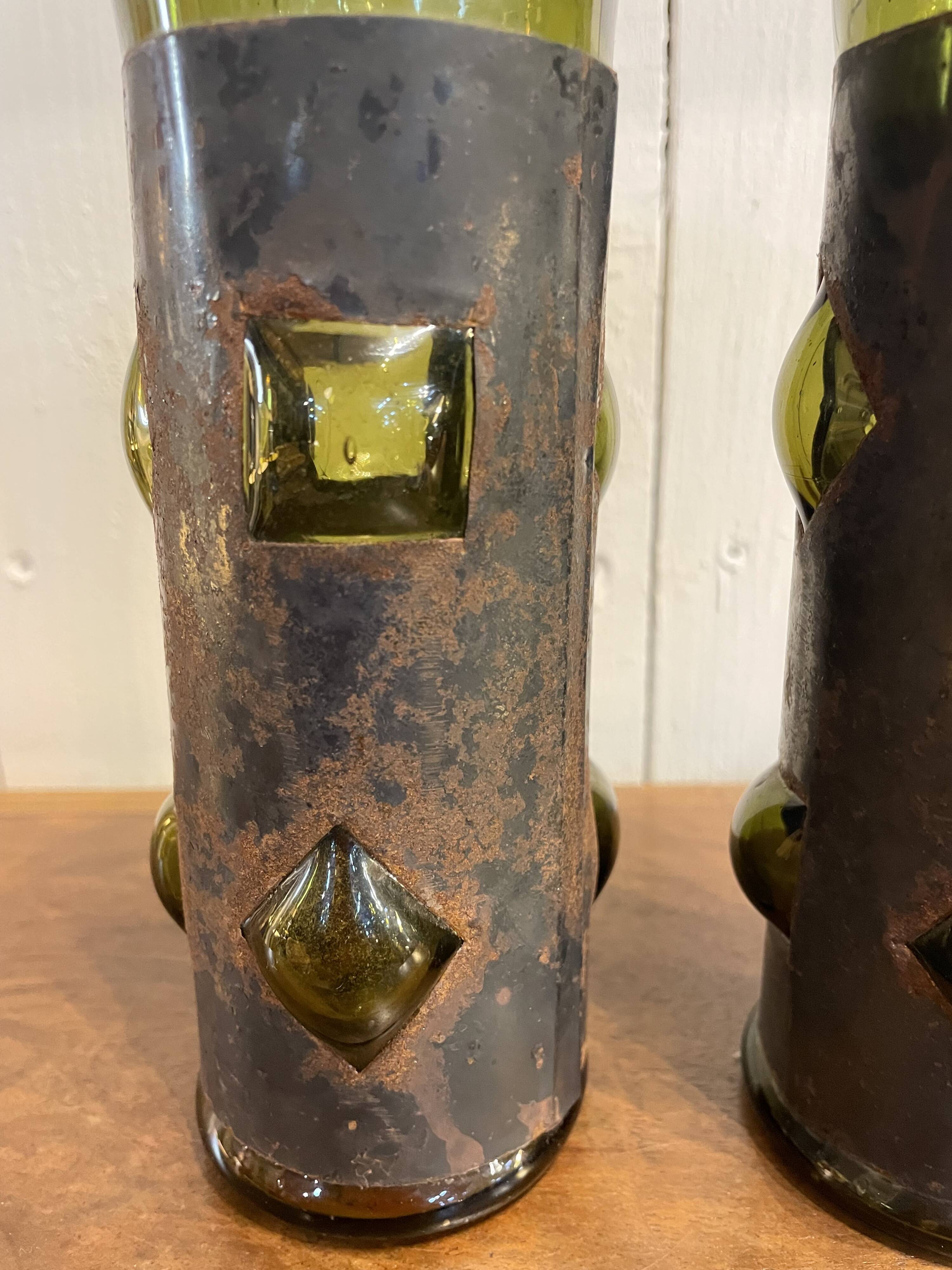 Pair of brutalist vases