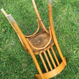 Lot of two wooden bistro chairs
