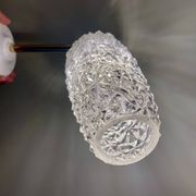 Vintage tulip wall light in diamond-point glass
