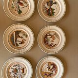 6 assiettes à dessert Longwy