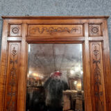 Renaissance style woodwork mirror in walnut circa 1850