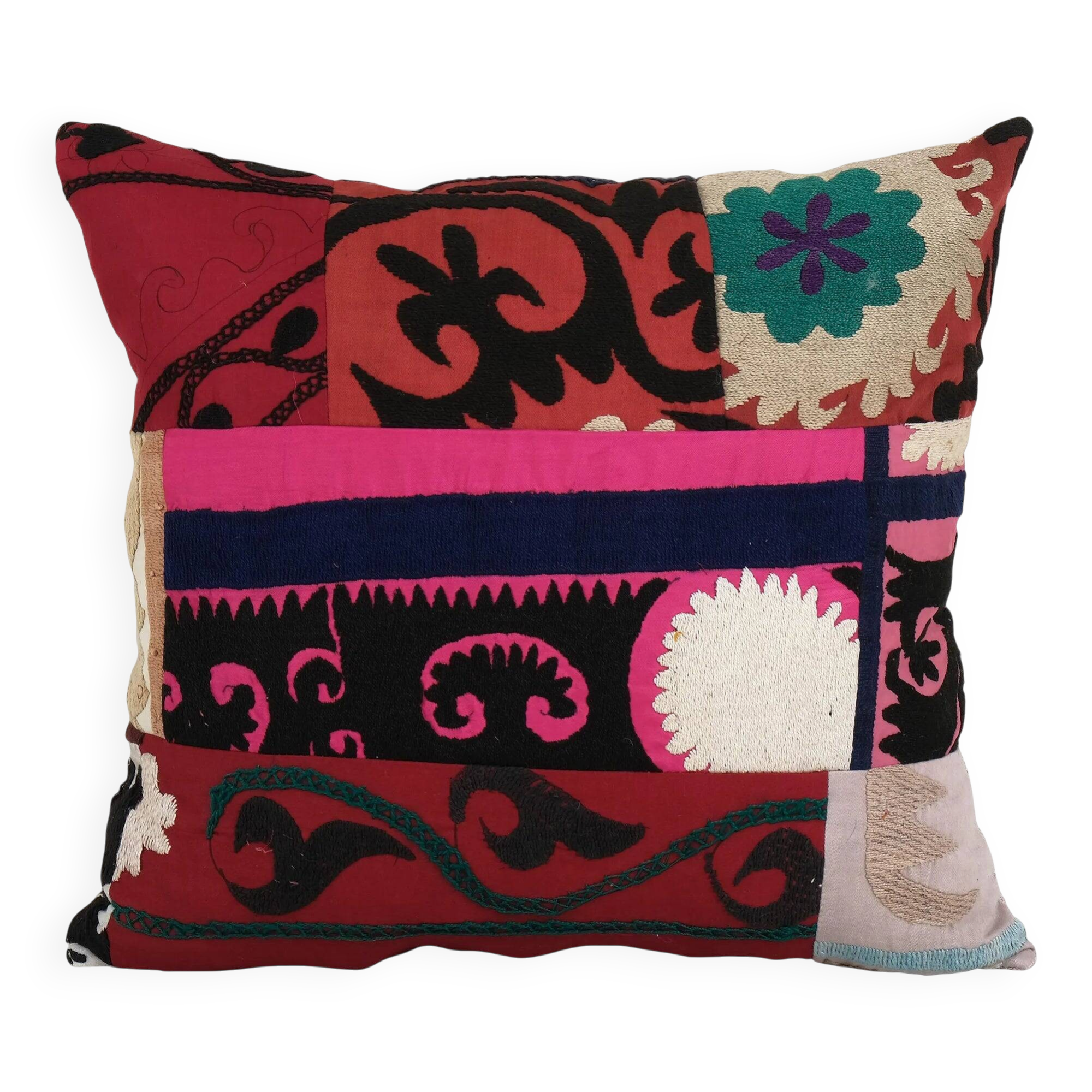 Vintage embroidered cushion cover 43x48 cm