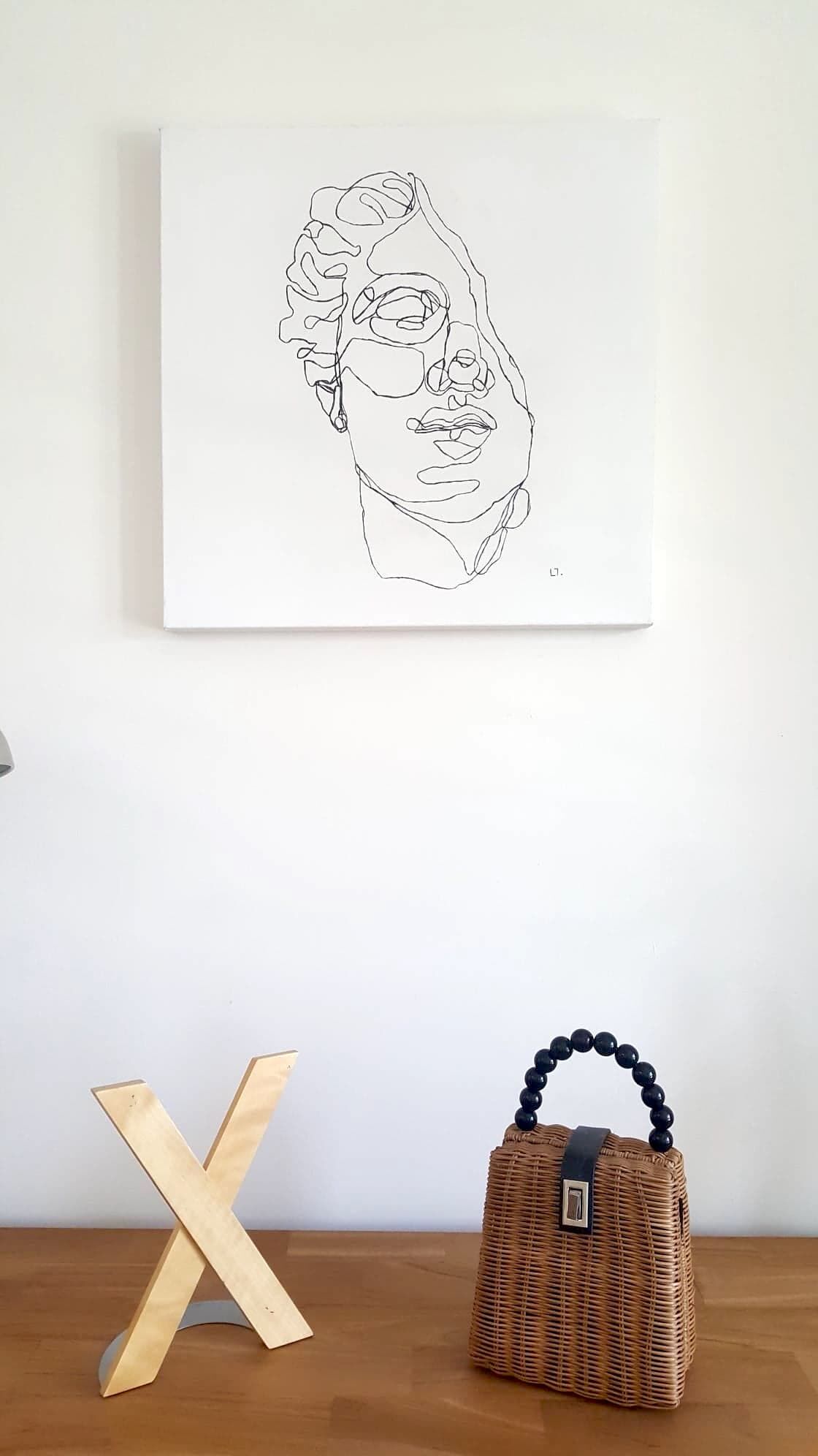 Peinture visage d'un éphèbe grec