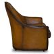Modern Art leather sofa, restored, two-seater