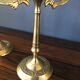 Paire de chandeliers en laiton