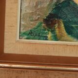 Original Mid Century Swedish Oil on Canvas – “Roses” by Hans Ripa