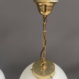 Sphere opal glass hanging lamp 1970s by Kamenicky Senov