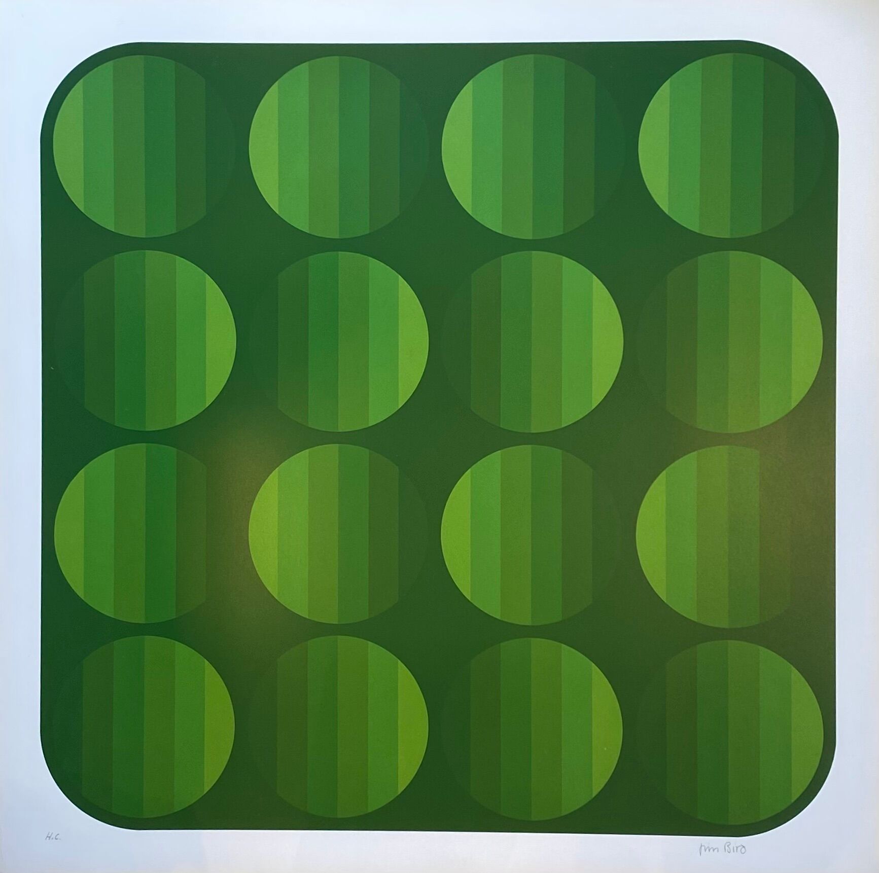 Poster - Photolithography Jim Bird tribute to Vasarely