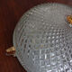 Brass ceiling light with moulded glass