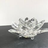 Presse papier fleur en cristal ciselé