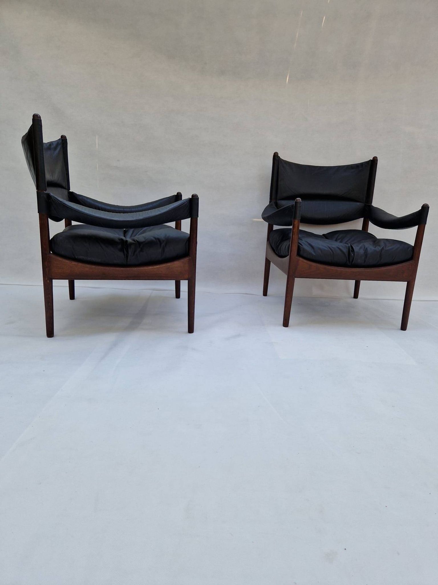 Modus armchairs in rosewood and leather by Kristian Vedel for Søren Willadsen, 2 pcs.