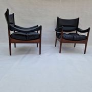 Modus armchairs in rosewood and leather by Kristian Vedel for Søren Willadsen, 2 pcs.