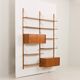 Danish mid-century teak wall unit with 2 cabinets, 1970s.