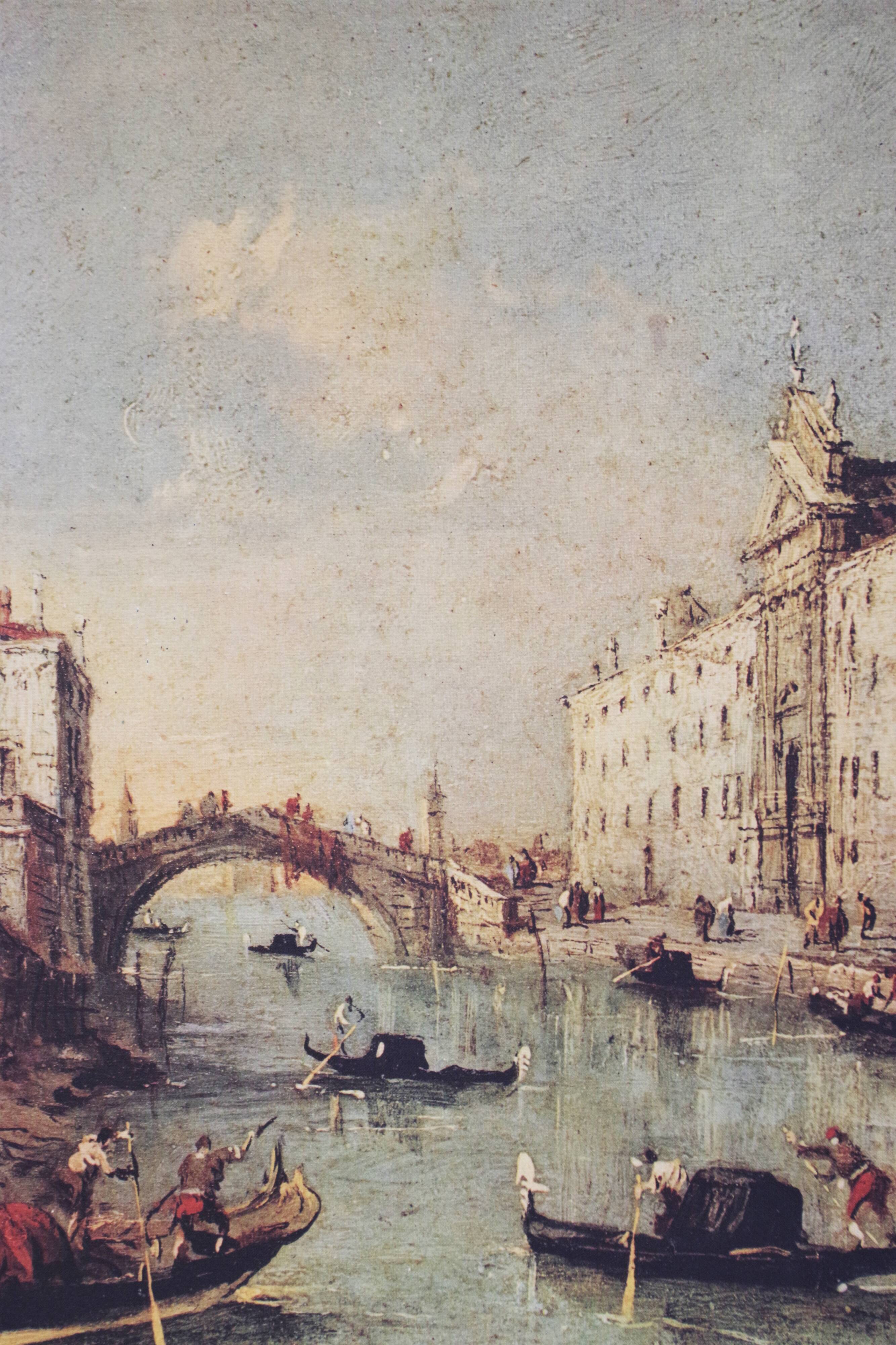 Paysage représentant Venise, années 1960, ensemble de 2