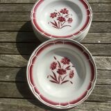10 Fenal BADONVILLER soup plates - opaque porcelain - vintage