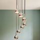 Large chrome metal cascade chandelier, design by Hans-Agne Jakobsson, 1960-70.