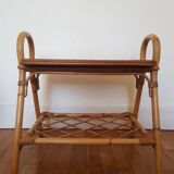 Rattan end of sofa