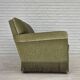 1970s, Danish 3-seater sofa, green furniture velour, beech wood.