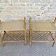 Pair of rattan bedside tables, 1960s-70s