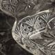 Aperitif dish or appetizer in vintage chiseled glass