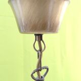 3-branched chandelier in opaque glass