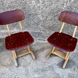 Pair of child chair Casals beech red