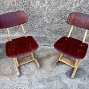 Pair of child chair Casals beech red
