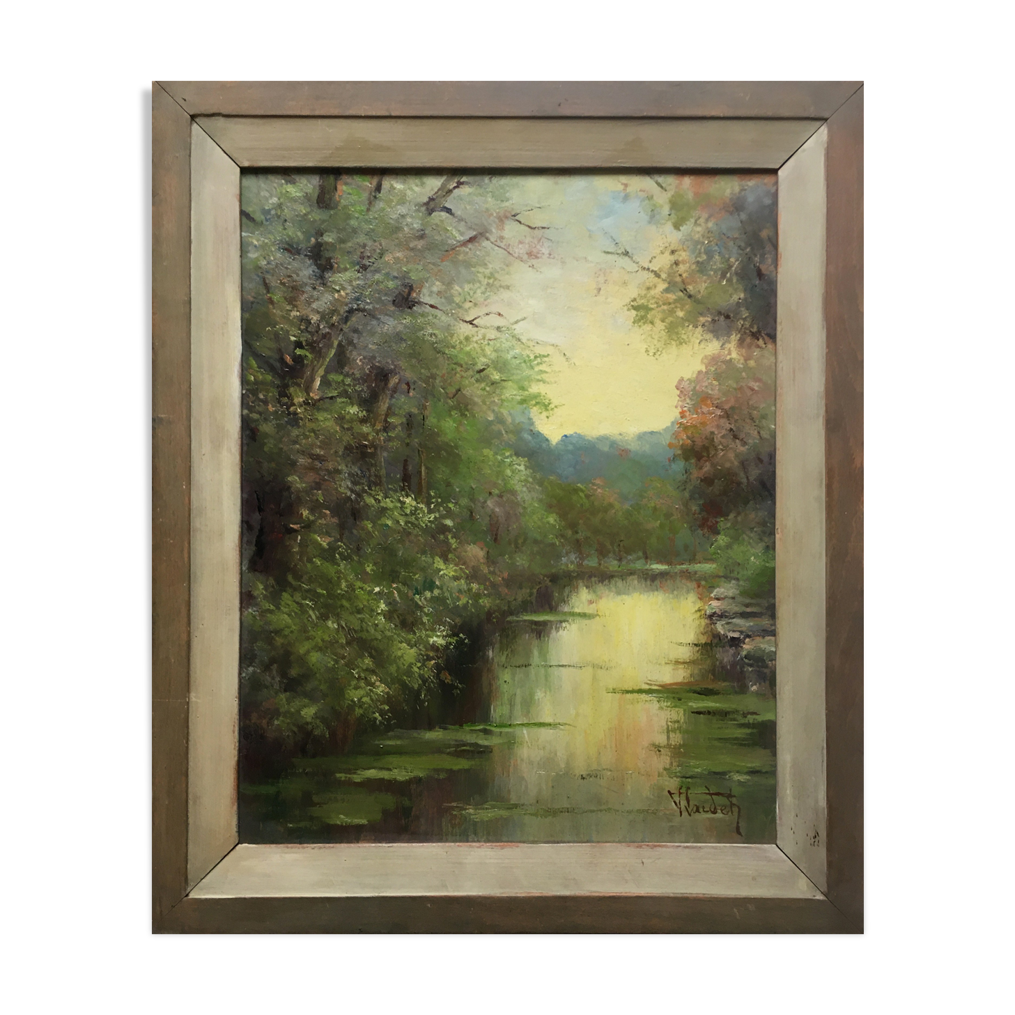 Painting "Tree River" HSP signed