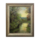Painting "Tree River" HSP signed