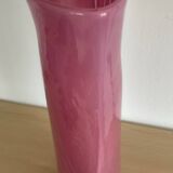 Vintage pink glass paste vase