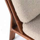 Fauteuil lounge Komfort « Nimtofte » - Sable - design danois en teck
