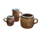 Set of 3 pieces of antique rustic French stoneware ceramic.
