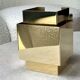 Cubical brass wall light