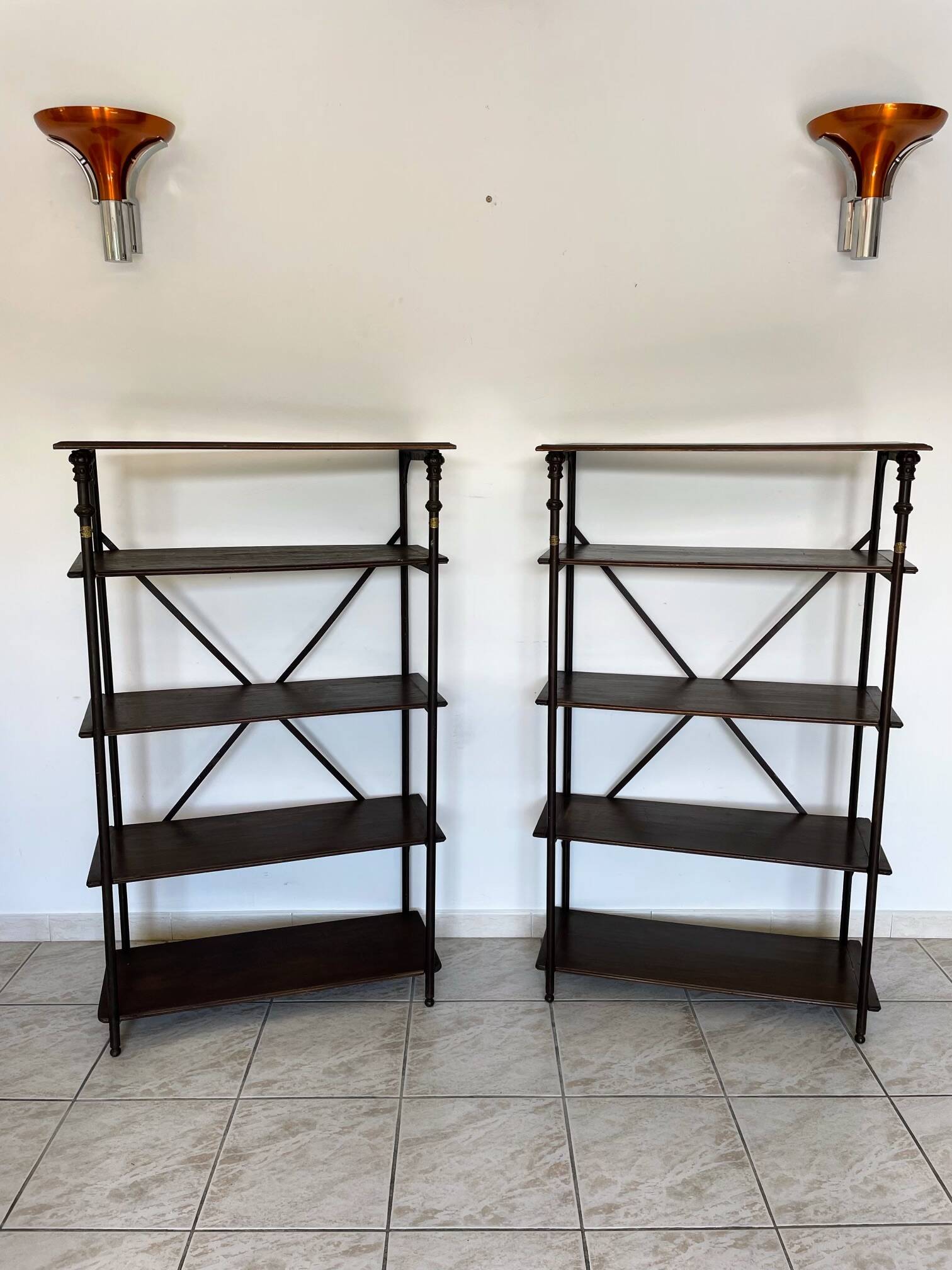 PAIR OF THEODORE SCHERF SHELVES