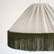 Suspension bella — rayures olive, franges bohème