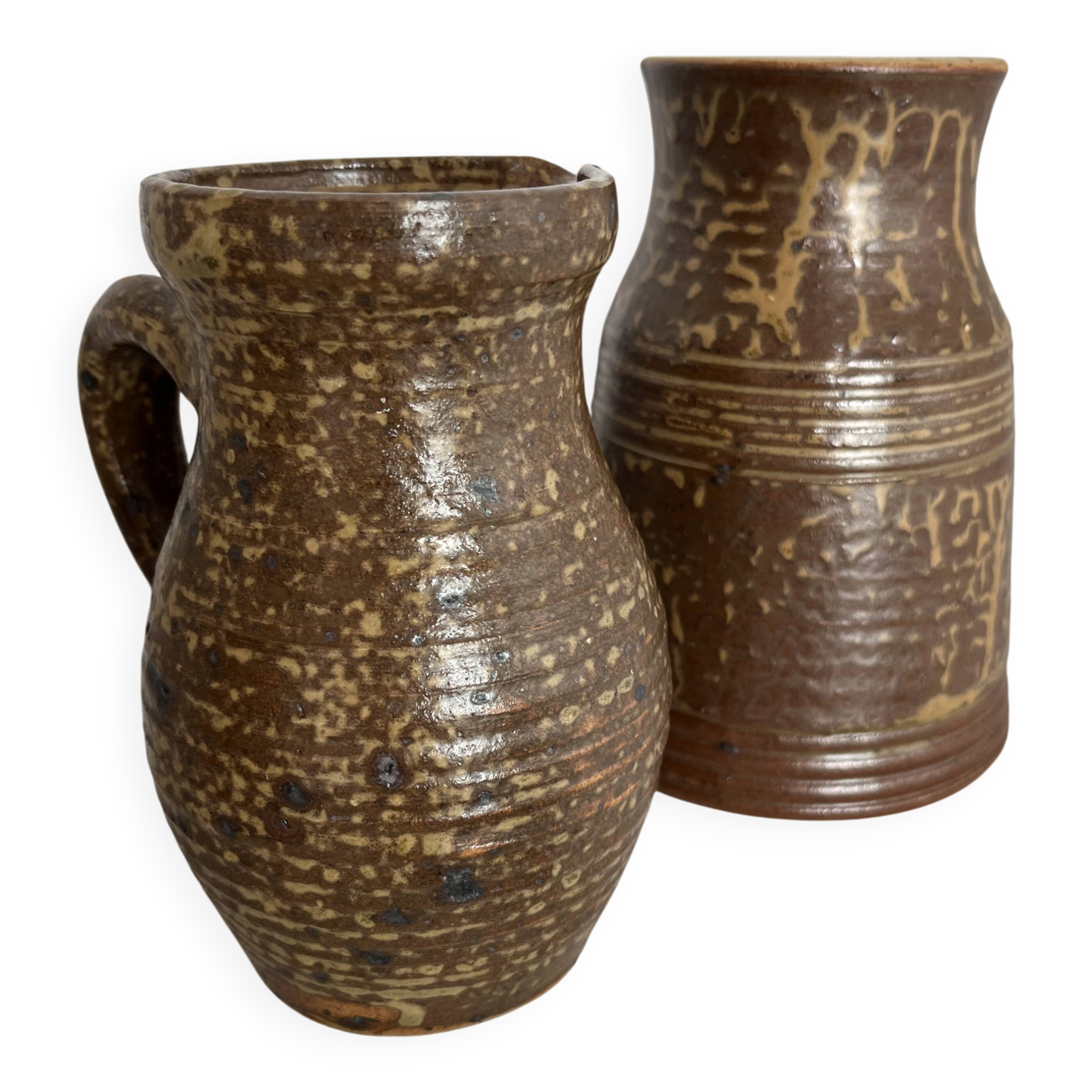 Set of 2 pieces in stoneware, the Bodin post.