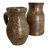Set of 2 pieces in stoneware, the Bodin post.