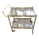 Vintage brass and glass serving trolley - Hollywood style